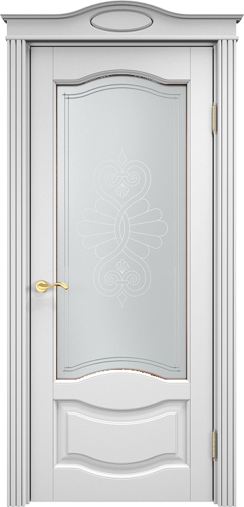 Двери в интерьере - Дверь Итальянская Легенда массив ольхи ОЛ33 эмаль белая, стекло 33-1