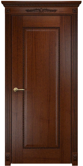 Двери в интерьере - Дверь Оникс Александрия красное дерево с черной патиной, глухая