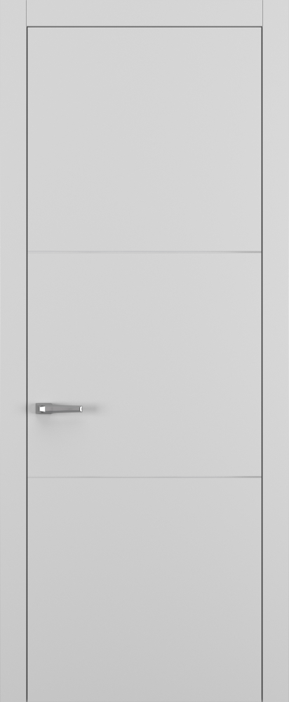 Двери в интерьере - Дверь Z K11 полипропилен серый, молдинг серебро, глухая