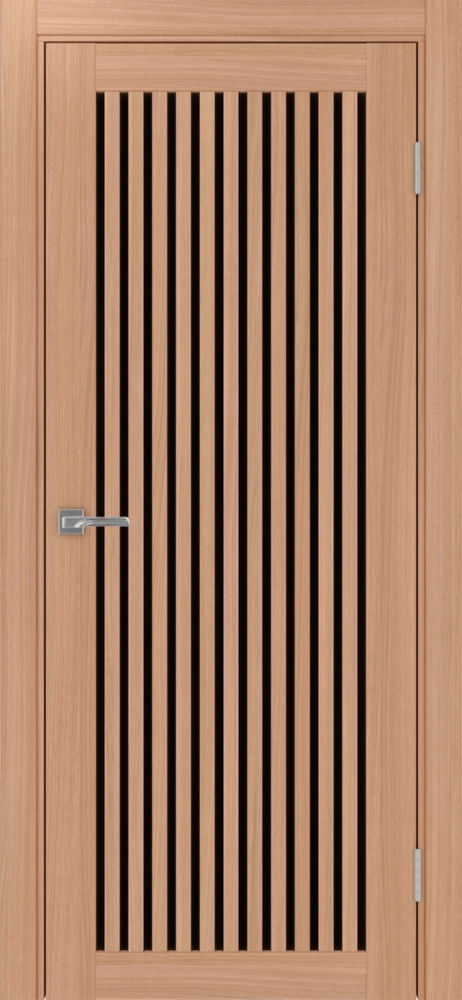 Двери в интерьере - Дверь Эко 543.2 ясень темный, lacobel черный