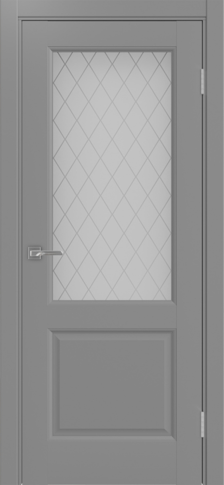 Двери в интерьере - Дверь Эко Neo 602.21 серый, стекло кристалл