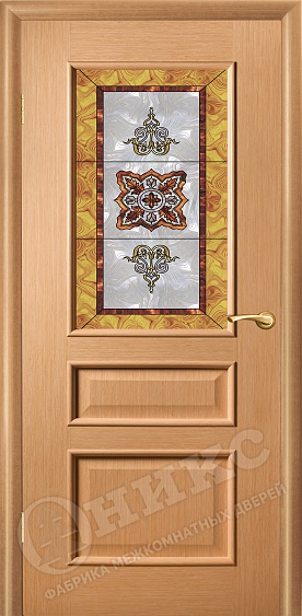 Двери в интерьере - Дверь Оникс Версаль анегри, витраж желтый