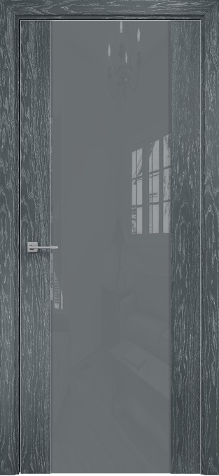 Двери в интерьере - Дверь Оникс Парма 1 седой дуб, глухая лакобель RAL 7040