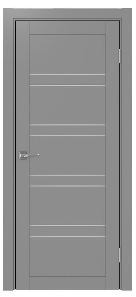 Двери в интерьере - Дверь Эко 560.12 серый, сатинат белый
