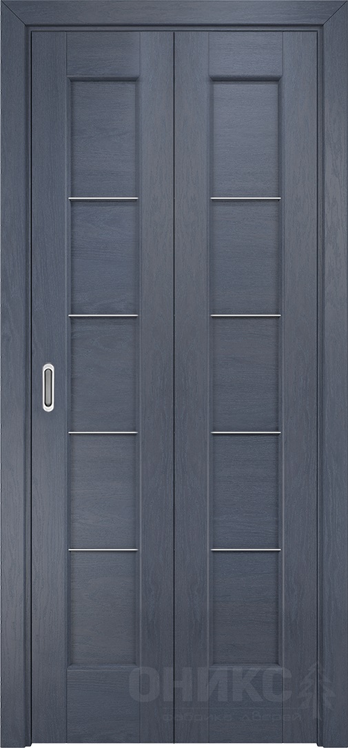 Двери в интерьере - Дверь-книжка Оникс Техно дуб графит, глухая