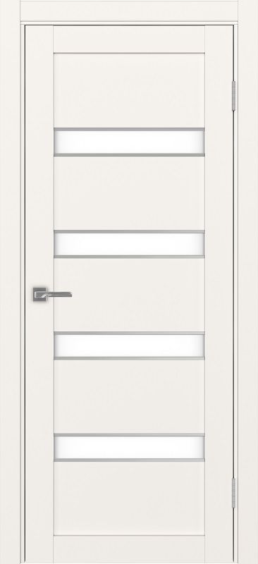 Двери в интерьере - Дверь Эко 505.12 АПС бежевый молдинг SC, lacobel белый