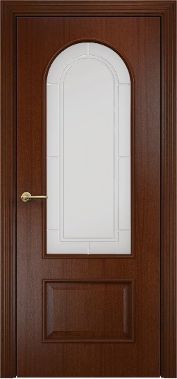 Двери в интерьере - Дверь Оникс Арка красное дерево, сатинат гравировка Арка