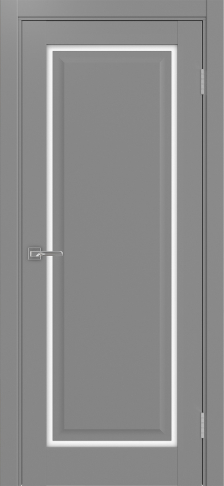 Двери в интерьере - Дверь Эко 601С.21 ОФ4 серый, lacobel белый