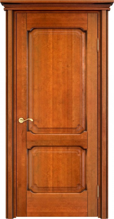 Дверь ПМЦ массив ольхи ОЛ7.2 медовый с патиной орех, глухая. Фото №2
