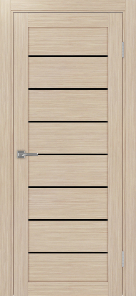 Двери в интерьере - Дверь Эко 508.12 дуб беленый, lacobel черный