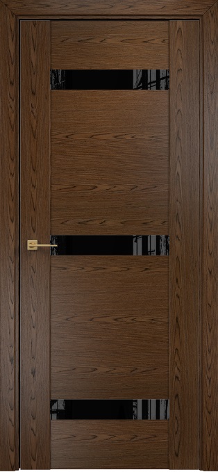 Двери в интерьере - Дверь Оникс Парма 3 орех тангентальный, глухая лакобель RAL 9005