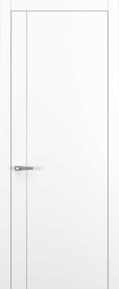 Двери в интерьере - Дверь Z K14 полипропилен белый, молдинг серебро, глухая