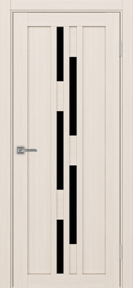 Двери в интерьере - Дверь Эко 551.121 ясень перламутровый, lacobel черный