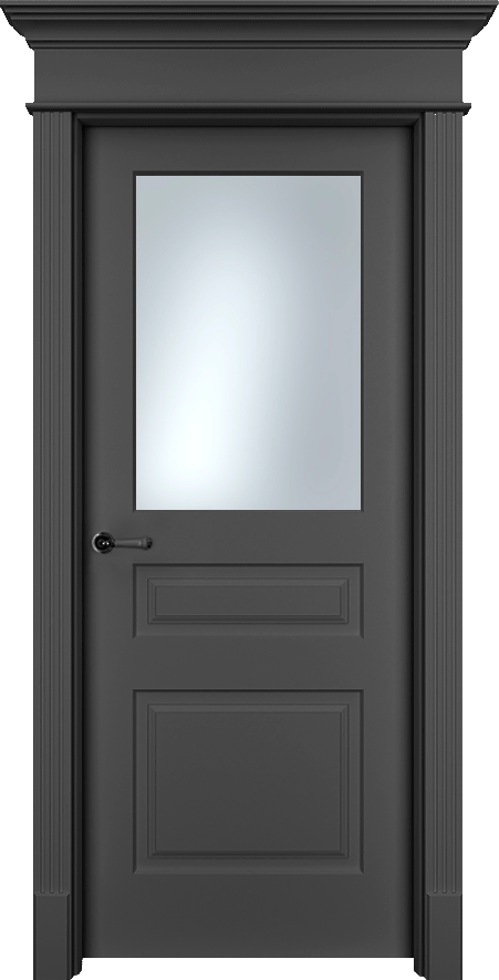 Двери в интерьере - Дверь Нф3с эмаль RAL 9005, сатинат