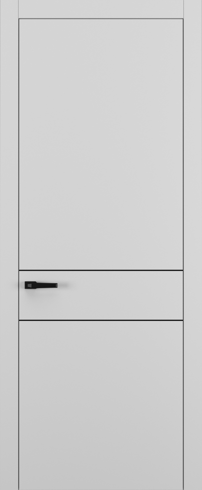 Двери в интерьере - Дверь Z K16 полипропилен серый, молдинг черный, глухая
