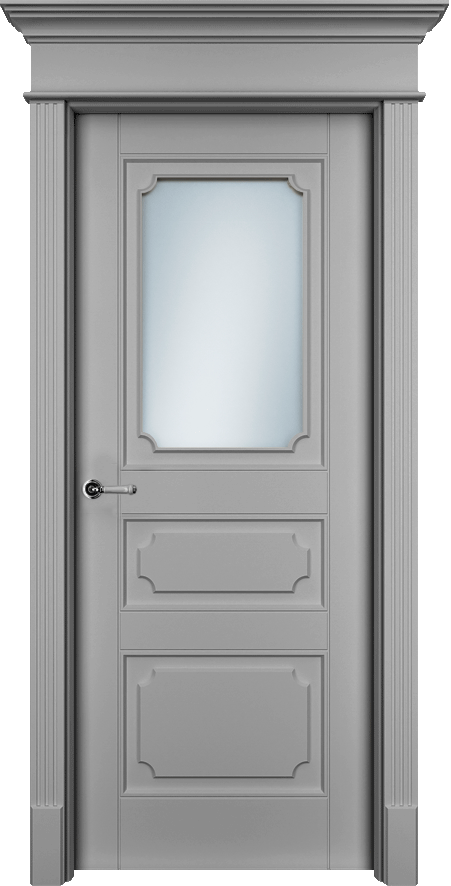 Двери в интерьере - Дверь Риан-3 эмаль серая, сатинат