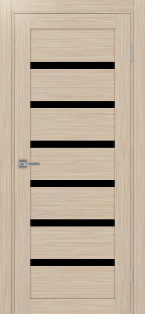 Двери в интерьере - Дверь Эко 507.12 дуб беленый, lacobel черный