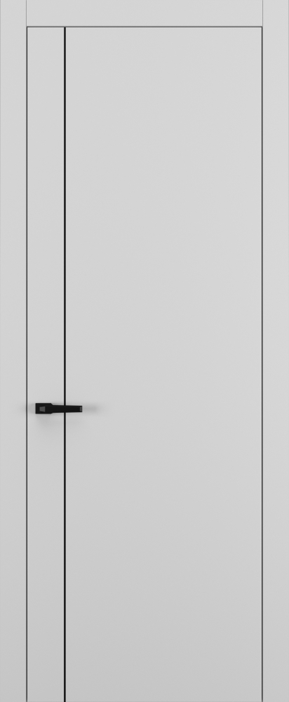 Двери в интерьере - Дверь Z K14 полипропилен серый, молдинг черный, глухая