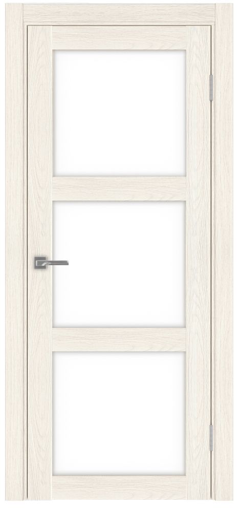 Двери в интерьере - Дверь Эко 530.222 ясень светлый, lacobel белый