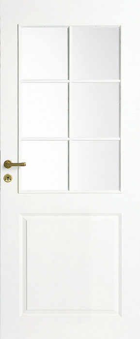 Двери в интерьере - Дверь финская с четвертью Jeld-Wen Style 2 облегченная, под стекло, белая эмаль