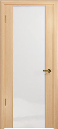 Дверь Арт Деко Спациа-3 беленый дуб, белый триплекс