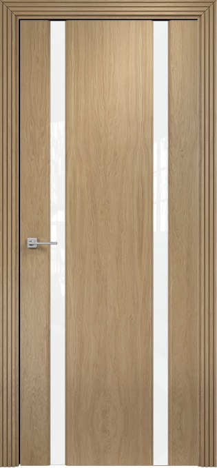 Двери в интерьере - Дверь Оникс Престиж 2 капучино, триплекс белый