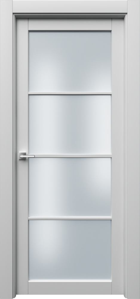 Двери в интерьере - Дверь ПарнР4с эмаль белая, сатинат