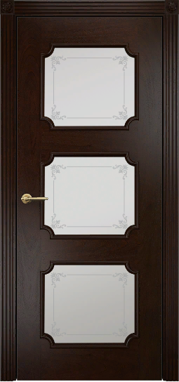 Двери в интерьере - Дверь Оникс Валенсия палисандр, сатинат пескоструй Роспись