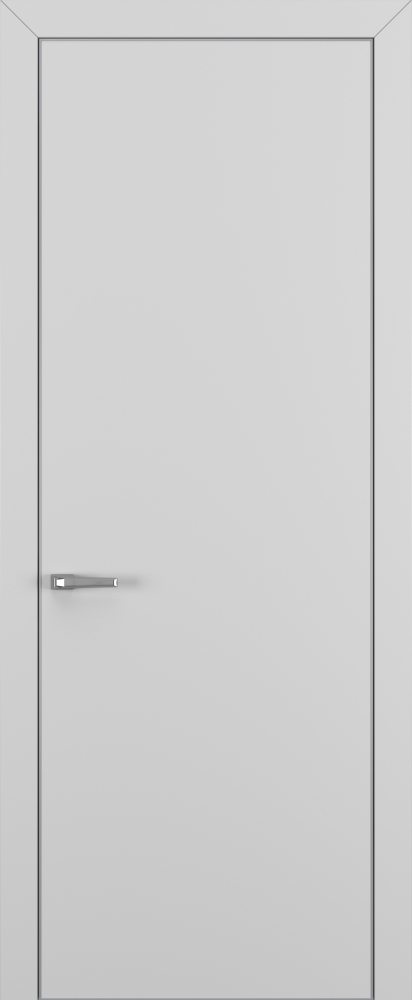 Двери в интерьере - Дверь Z K7 полипропилен серый, ALU кромка хром, глухая