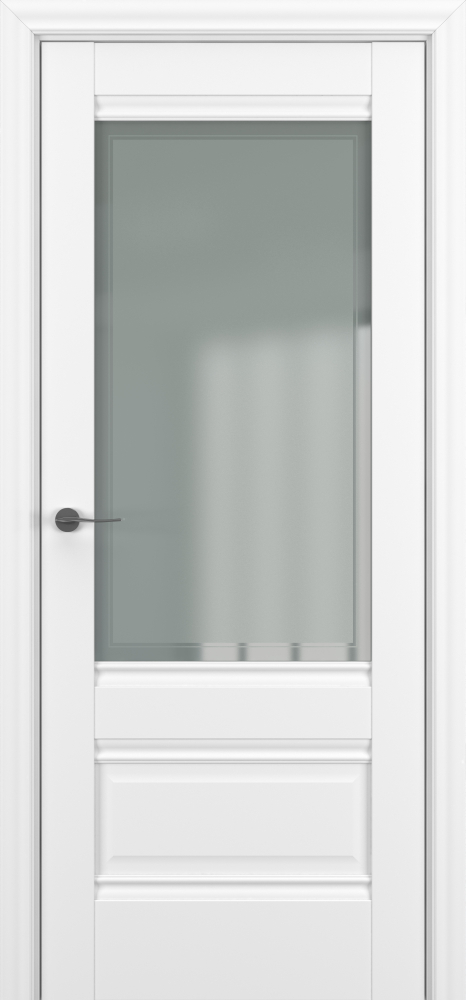 Двери в интерьере - Дверь Z Турин В4 экошпон белый, сатинат