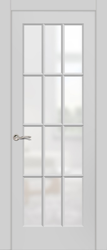 Двери в интерьере - Дверь Ситидорс Олимп-2 эмаль RAL 7047, стекло пескоструй