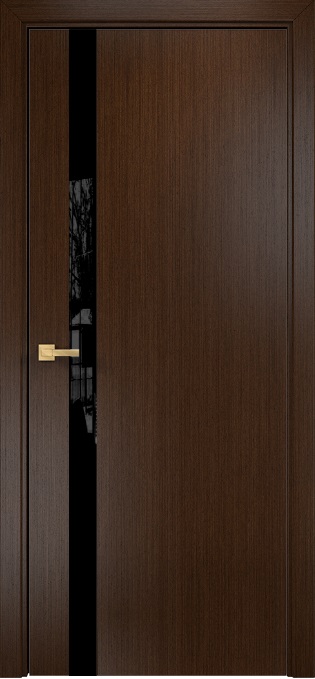 Двери в интерьере - Дверь Оникс Верона 1 венге, триплекс черный