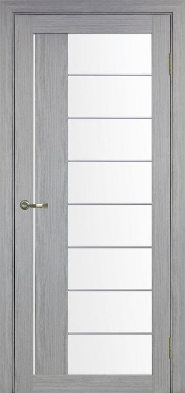 Двери в интерьере - Дверь Эко 524.22 АСС дуб серый молдинг SC, сатинат белый