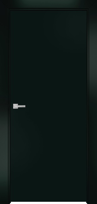 Двери в интерьере - Дверь Оникс Гладкая эмаль черная, глухая