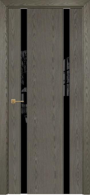 Двери в интерьере - Дверь Оникс Престиж 2 дуб арктик, триплекс черный