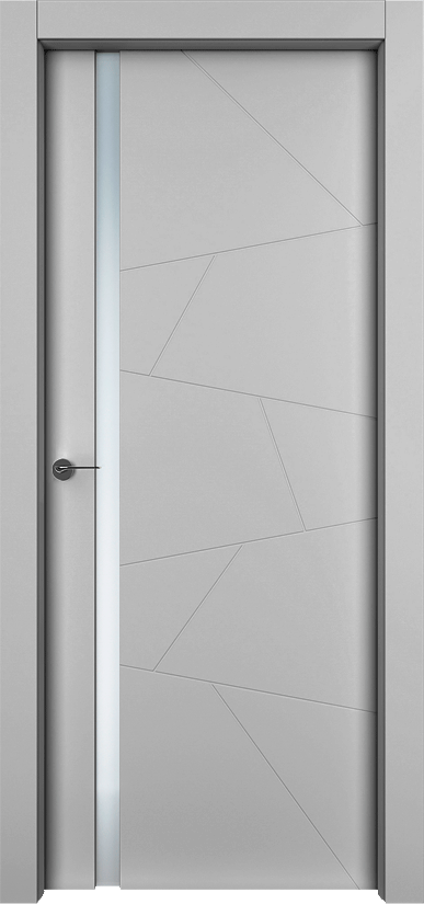 Двери в интерьере - Дверь Берген эмаль серая, триплекс, глухая