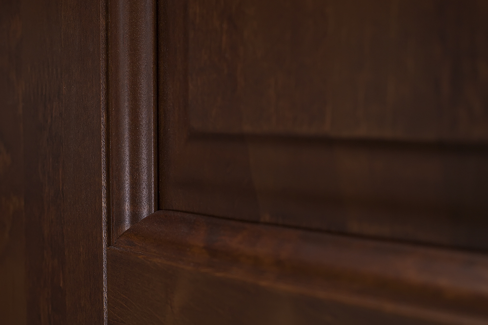 Дверь ОКА массив ольхи Турин античный орех, глухая. Фото №2