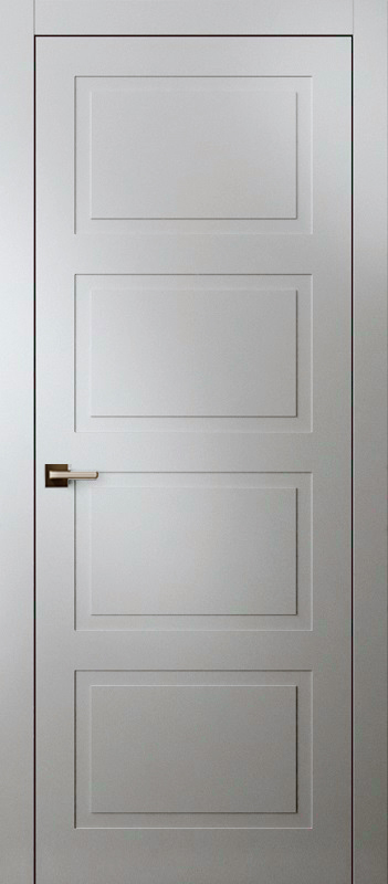 Двери в интерьере - Дверь Классика-4 эмаль серая, глухая