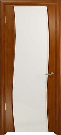 Двери в интерьере - Дверь Арт Деко Вэла темный анегри, белый триплекс