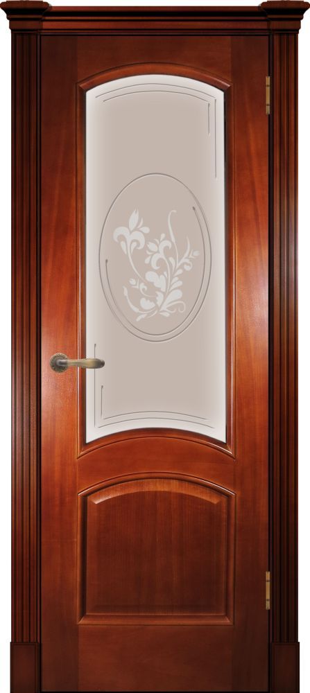 Двери в интерьере - Дверь Покровские двери Леон М анегри темный, стекло бронза с гравировкой АП-1