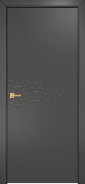 Двери в интерьере - Дверь Оникс Концепт №10 PVC серый, глухая