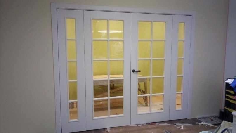 Дверь Турин эмаль белая, в широком проеме