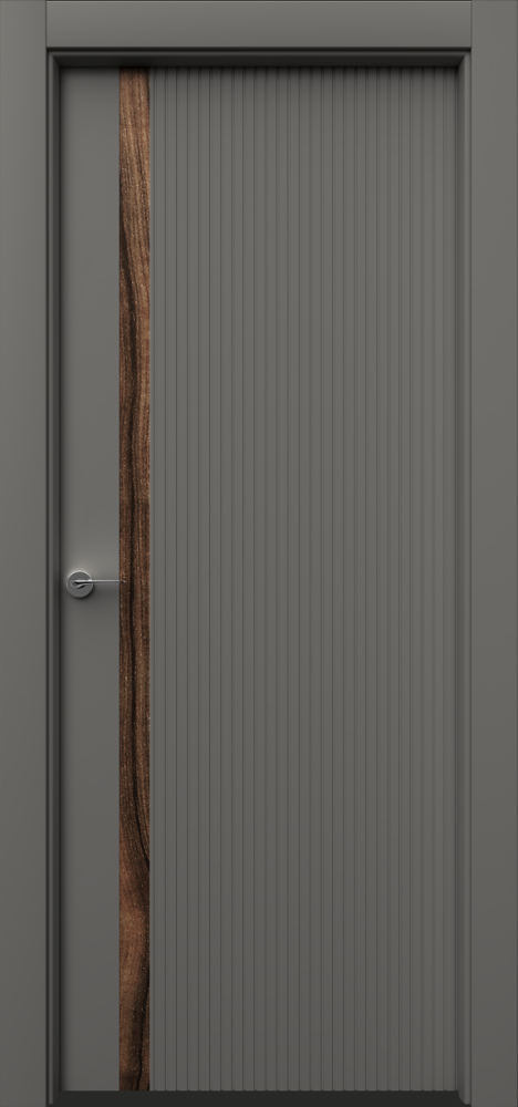 Двери в интерьере - Дверь Батис V-1 эмаль серая, глухая