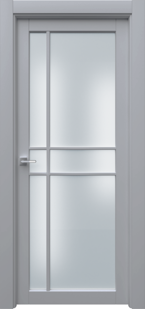 Двери в интерьере - Дверь Ронда-2 R6 эмаль RAL 7047, сатинат