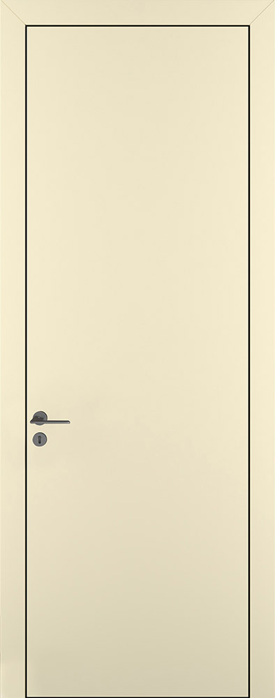Двери в интерьере - Дверь Z K7 полипропилен крем, ALU кромка черная, глухая