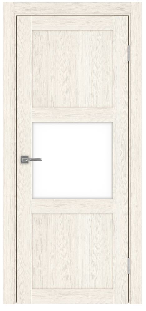 Двери в интерьере - Дверь Эко 530.121 ясень светлый, lacobel белый