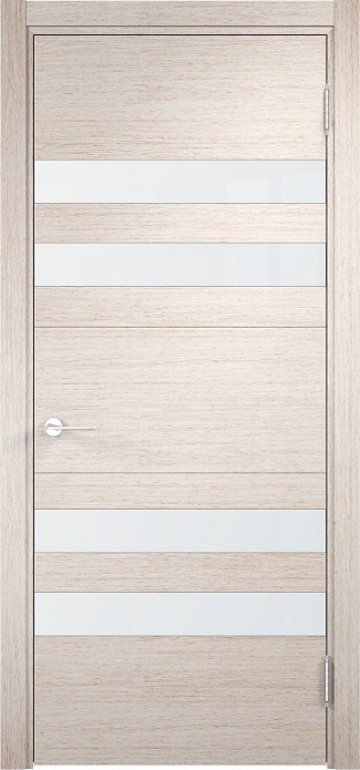 Двери в интерьере - Дверь V Casaporte экошпон Турин 10 дуб бежевый вералинга, лакобель белый