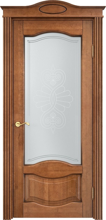 Двери в интерьере - Дверь Итальянская Легенда массив ольхи ОЛ33 орех 10% с патиной, стекло 33-1