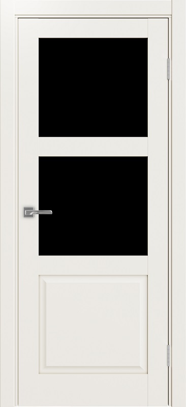 Двери в интерьере - Дверь Эко 630.221 ОФ3 бежевый, lacobel черный