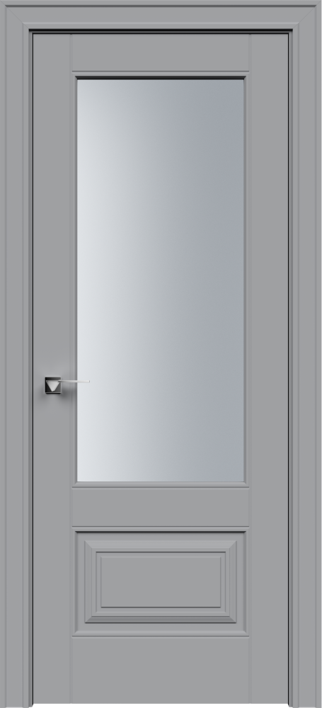Двери в интерьере - Дверь Дельта-2 эмаль серая, сатинат